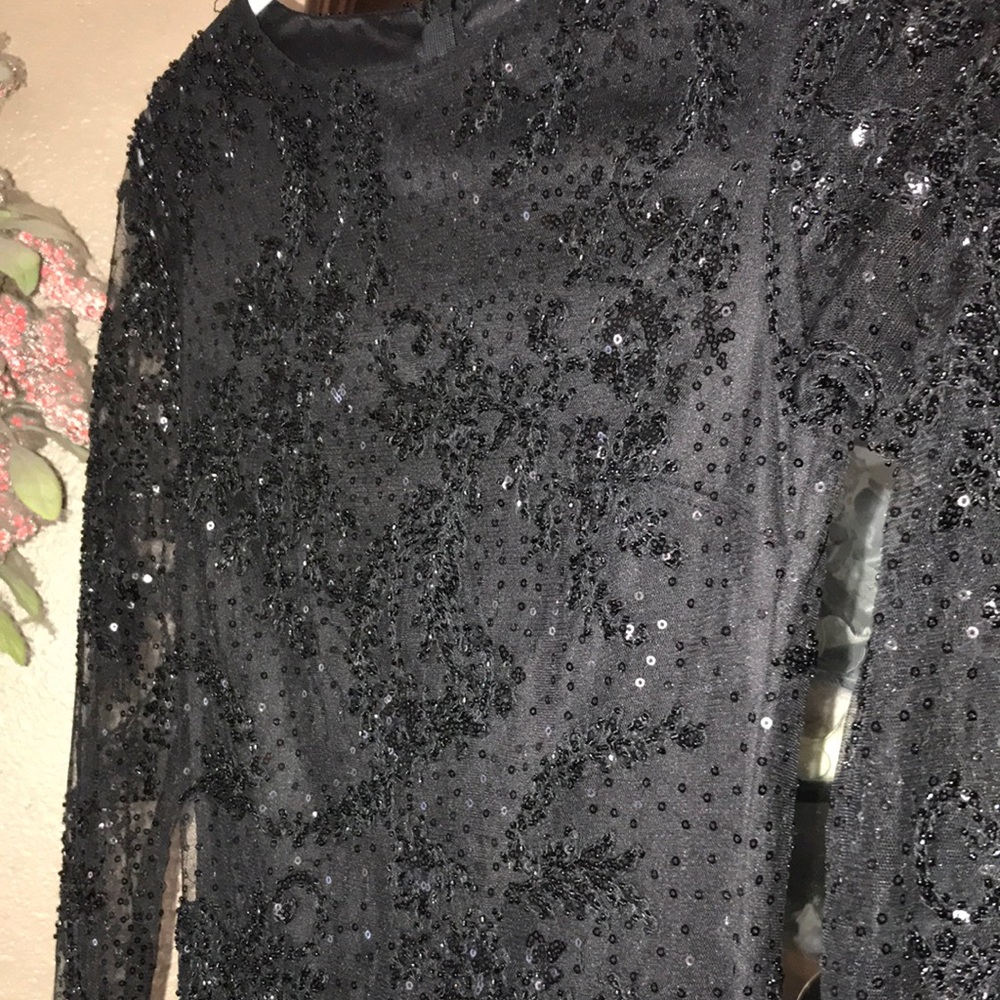 Altar’d State XS Elegant Black Sequin Dress - Picture 5 of 10